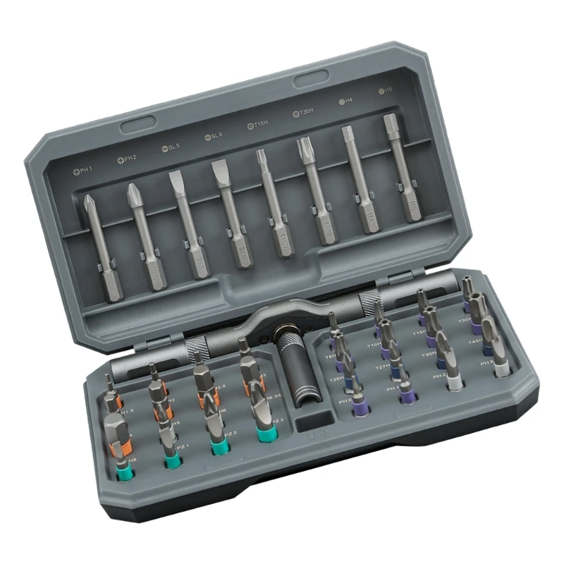 Set cacciaviti a cricchetto Set cacciaviti con punta per cacciavite precisione 42 in 1 Cacciavite a cricchetto con 203C