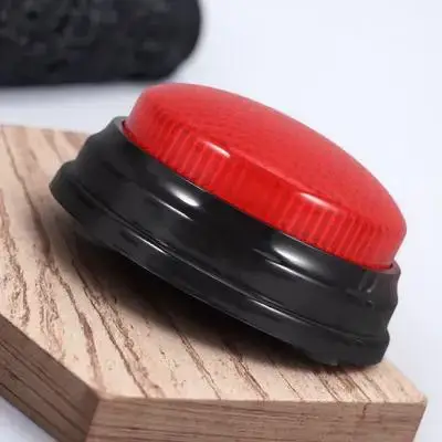 1 szt. Przycisk Alarmowy z Efektem Świetlnym, Rekwizyt do Psikusów na Imprezy, Przepychaczka, Prezent dla Dorosłych i Dzieci, do Biura, na Wesela i Imprezy