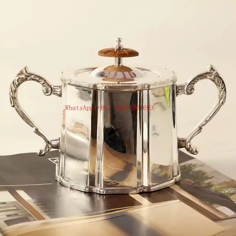 NEW   European Style Light Luxury Afternoon Tea, Silver Pot Hotel, High-end Tableware and Tea Set
