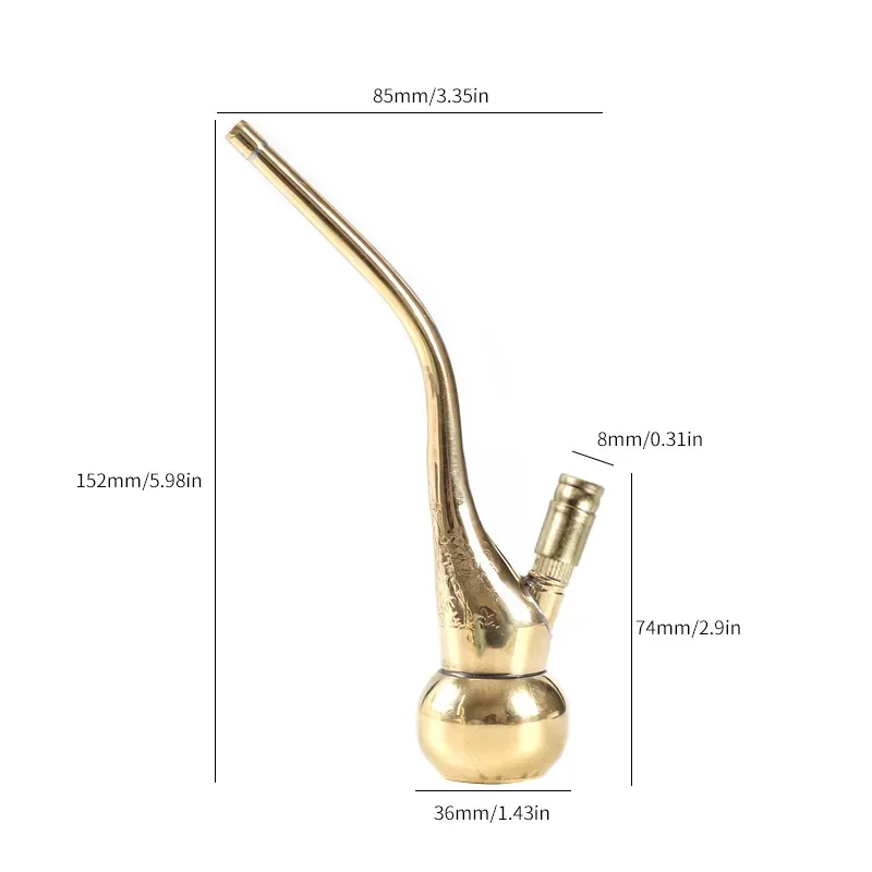 1Pcs Held 2-purpose Mini Hookah Brass Portable Tobacco Shisha Water Pipes for Smoking Cigarette Accessories
