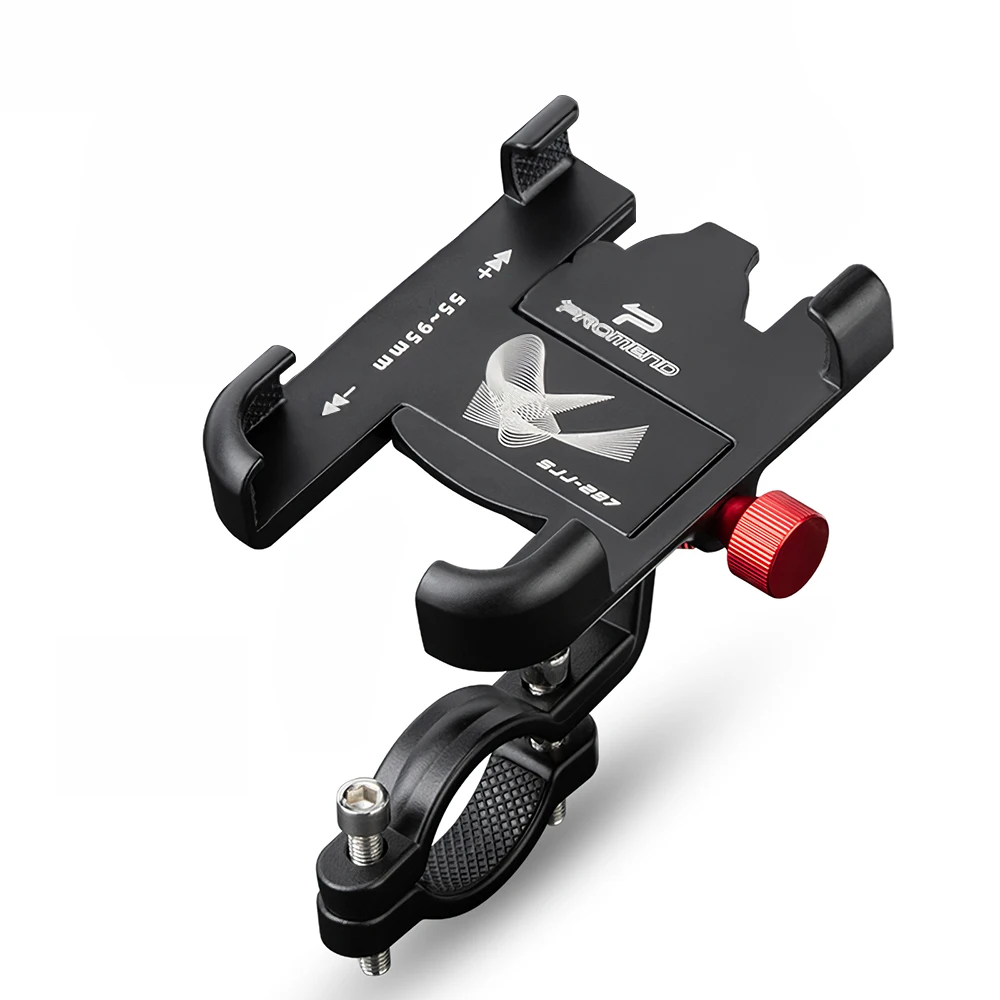 Soporte de teléfono para motocicleta y bicicleta, Manillar de aluminio, ajustable, antideslizante, para iPhone 13, 12, 11, Samsung S22, S21