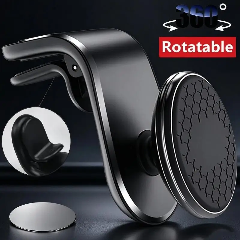 Magnetic Car Phone Holder Easy Install Anti-Scratch Air Vent Magnet Mount Universal for All Mobile Phones Road Trip Essentials