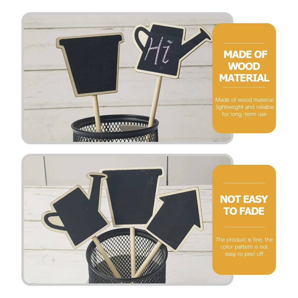 30 Pcs Easel Chalkboard Wood Stakes Message Card Food Plant Label Stakes Labels for Party Buffet Small Signs Plant Tags