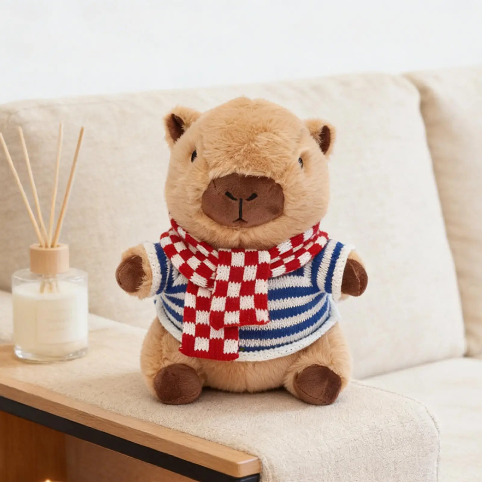 

Capybara Stuffed Animal With Clothes 25cm Soft Dress Up Dolls Soft Animal Dolls For Kids Teens Adults Collectors Bedroom Living