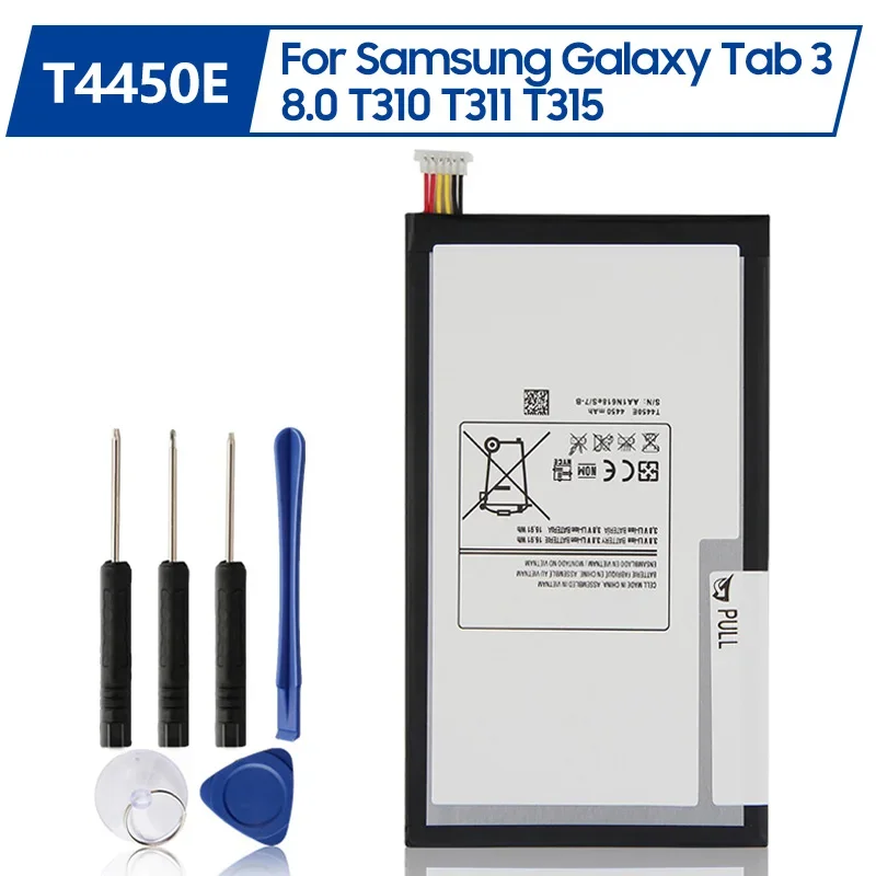 Replacement Battery T4450E For Samsung GALAXY Tab 3 8.0 T310 T311 T315 Built-in T4450C Rechargeable Battery 4450mAh