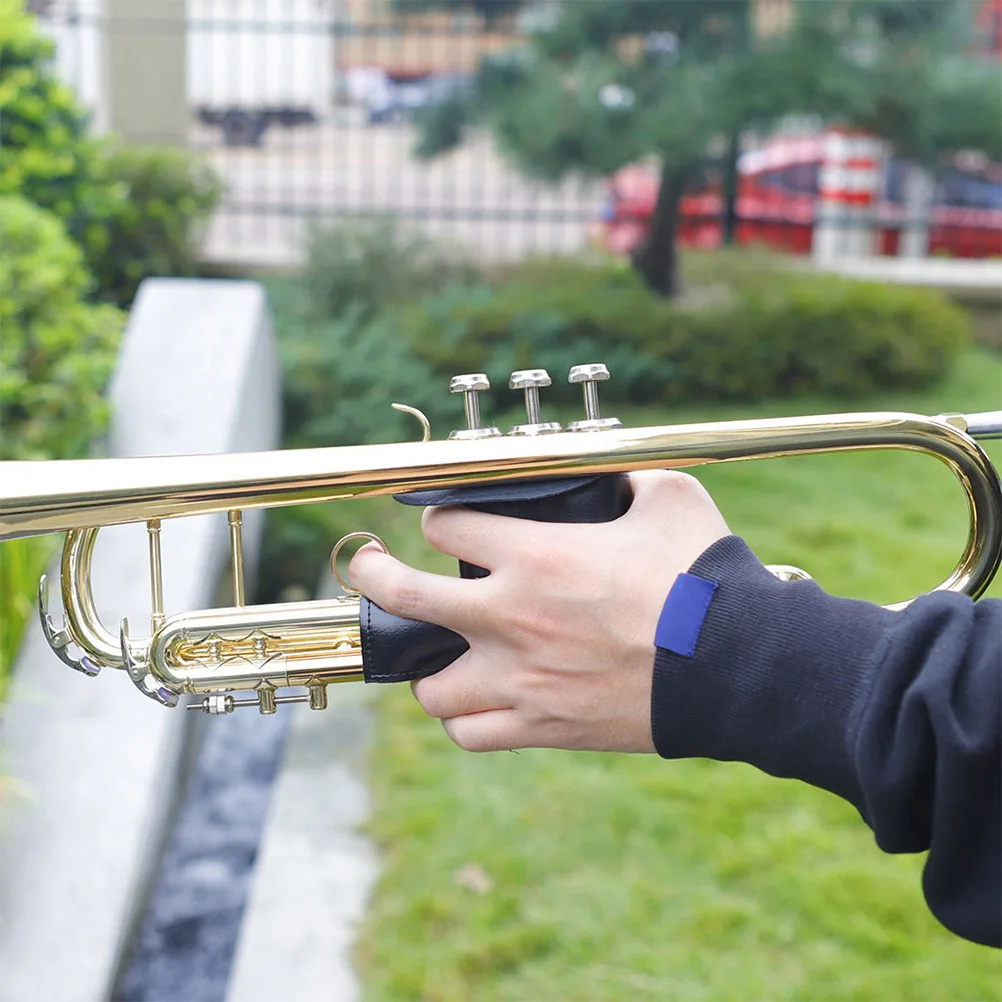 

Trumpet Guard Cover for Cornet Hook Loop Design Durable Paint Protection Hand Grip Corrosion Resistant Instrument