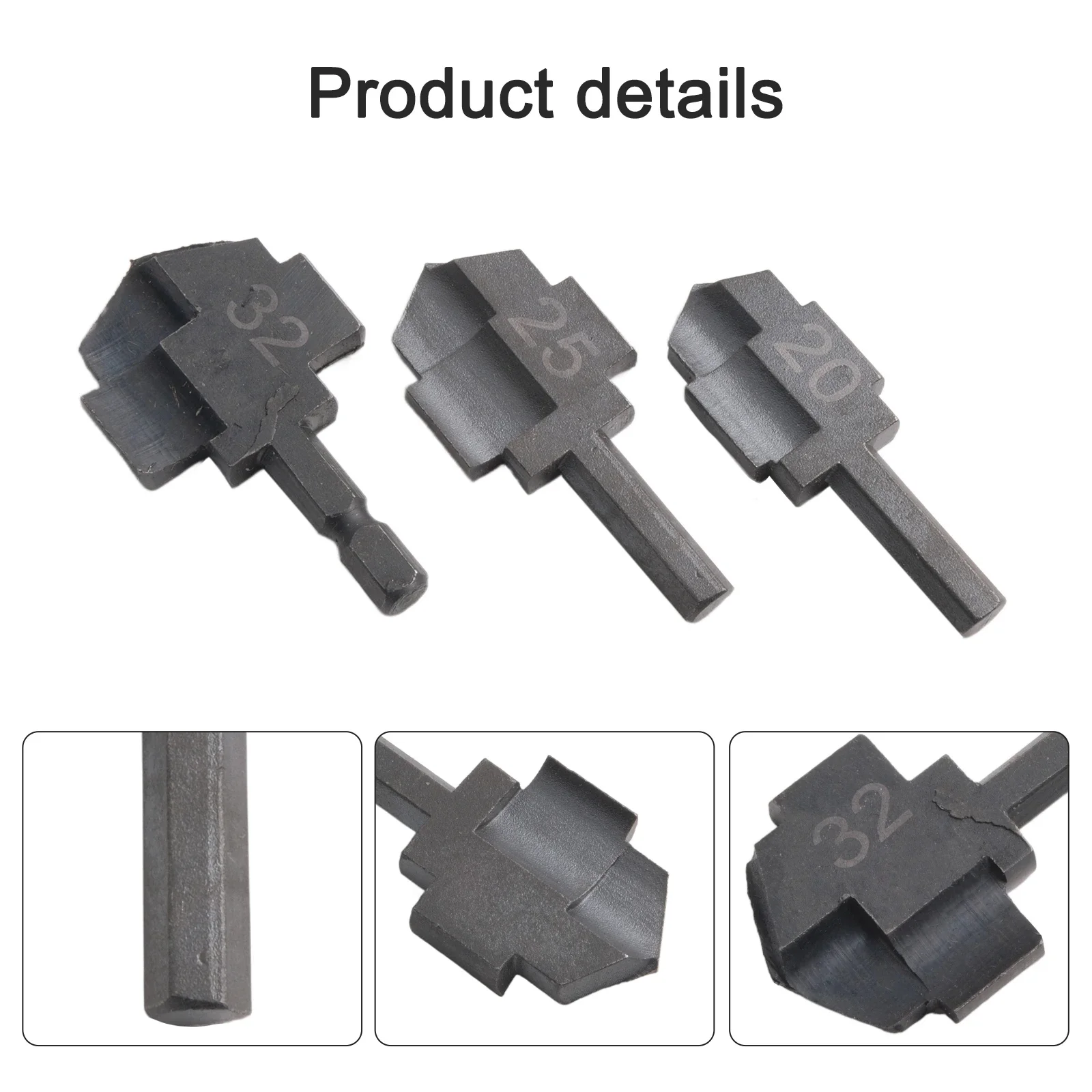 3Pcs Hexagon Shank Water Pipe Expansion PPR Lifting Stepped Drill Bit For Plumber Repairing Step Drill 20/25/32mm Power Tools