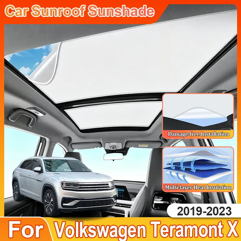 

Car Sunshades For VW Volkswagen Teramont X Accessories 2019 2020 2021 2022 2023 Electrostatic Adsorption Sunroof Sun Visor Auto
