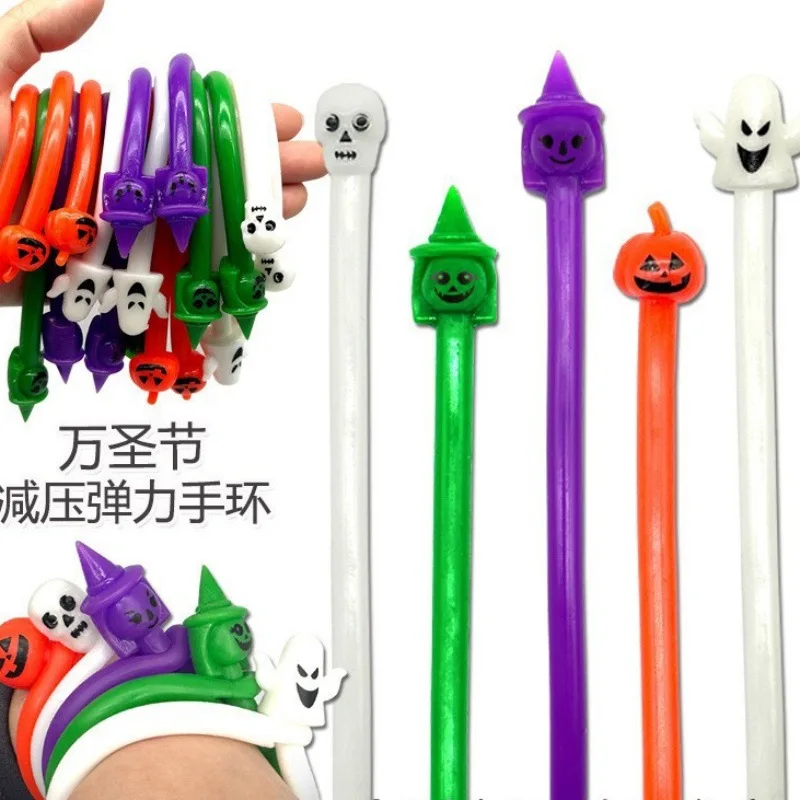 

Эластичная веревка, лапша, TPR, тыква, фестиваль призраков, браслет Лала Ле, подарок на Хэллоуин, декомпрессионная игрушка, отличный подарок, чтобы бросить вокруг