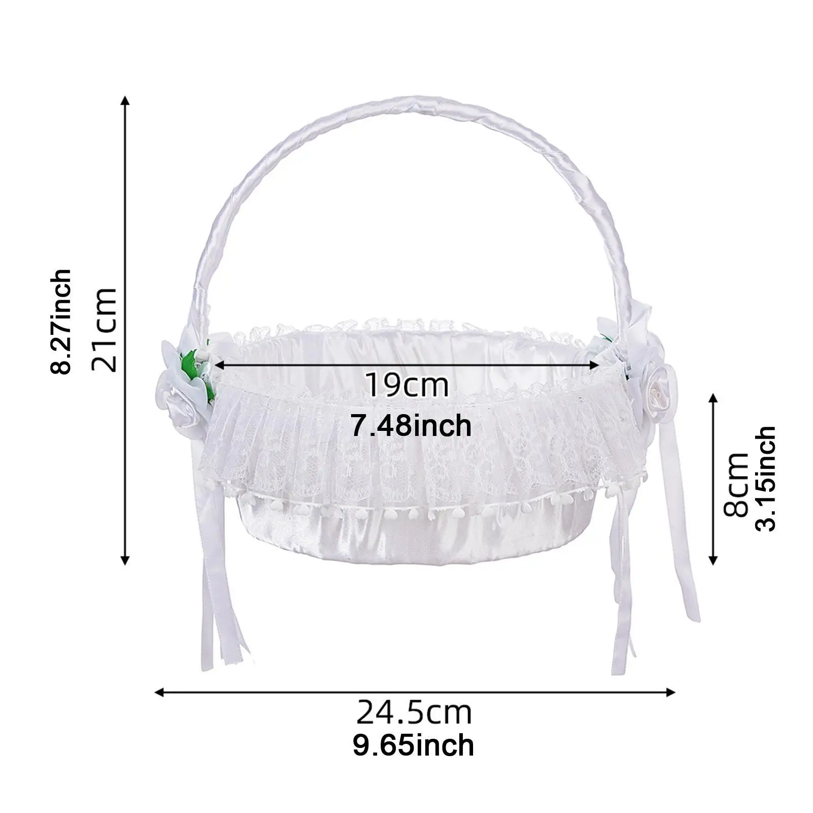 Wedding Flower Basket Flower Girl Basket for Parties Festive Occasions Girls