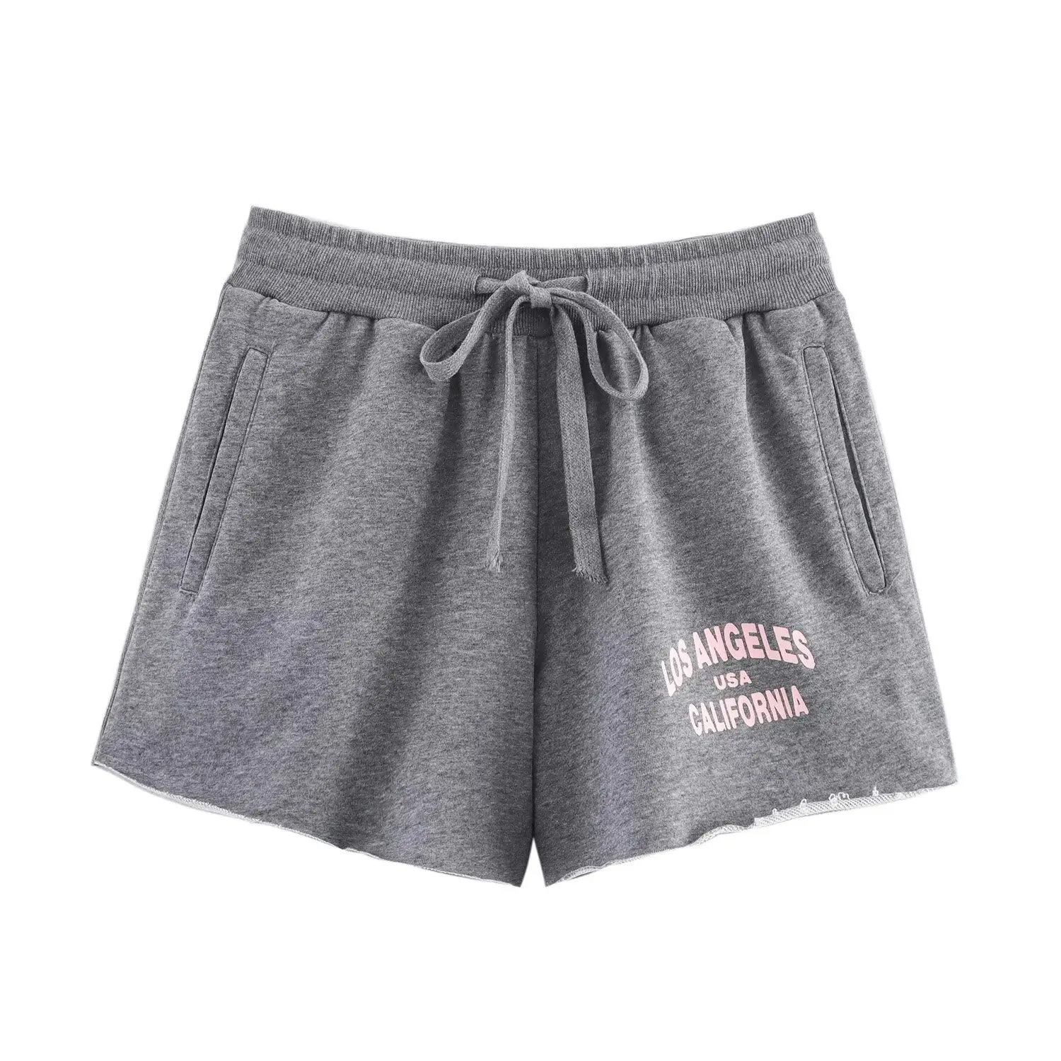 بدلة نسائية صيف جديد 2025 رمادي مطبوعة تأثير الغسيل الفانيلا تي شيرتات قصيرة الاكمام مجموعة تي شيرتات قصيرة للأطفال رياضية غير رسمية مثير وأنيق