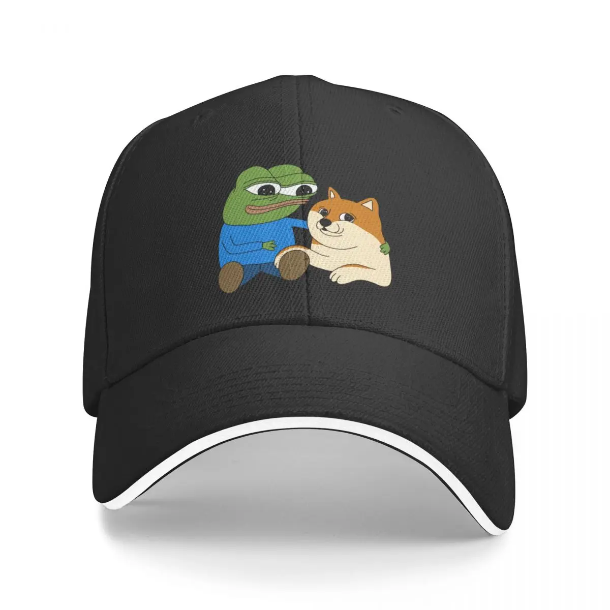 

Peepo and Doge Best Frens Baseball Cap Hats Baseball Cap Golf Luxury Man Hat Hats For Men Women's