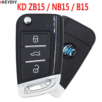 5 PCS X KEYDIY B NB ZB Series B15 NB15 ZB15 Universal KD MQB Style Remote Key - 3 Button - for KD900 MINIKD URG200 KD-X2