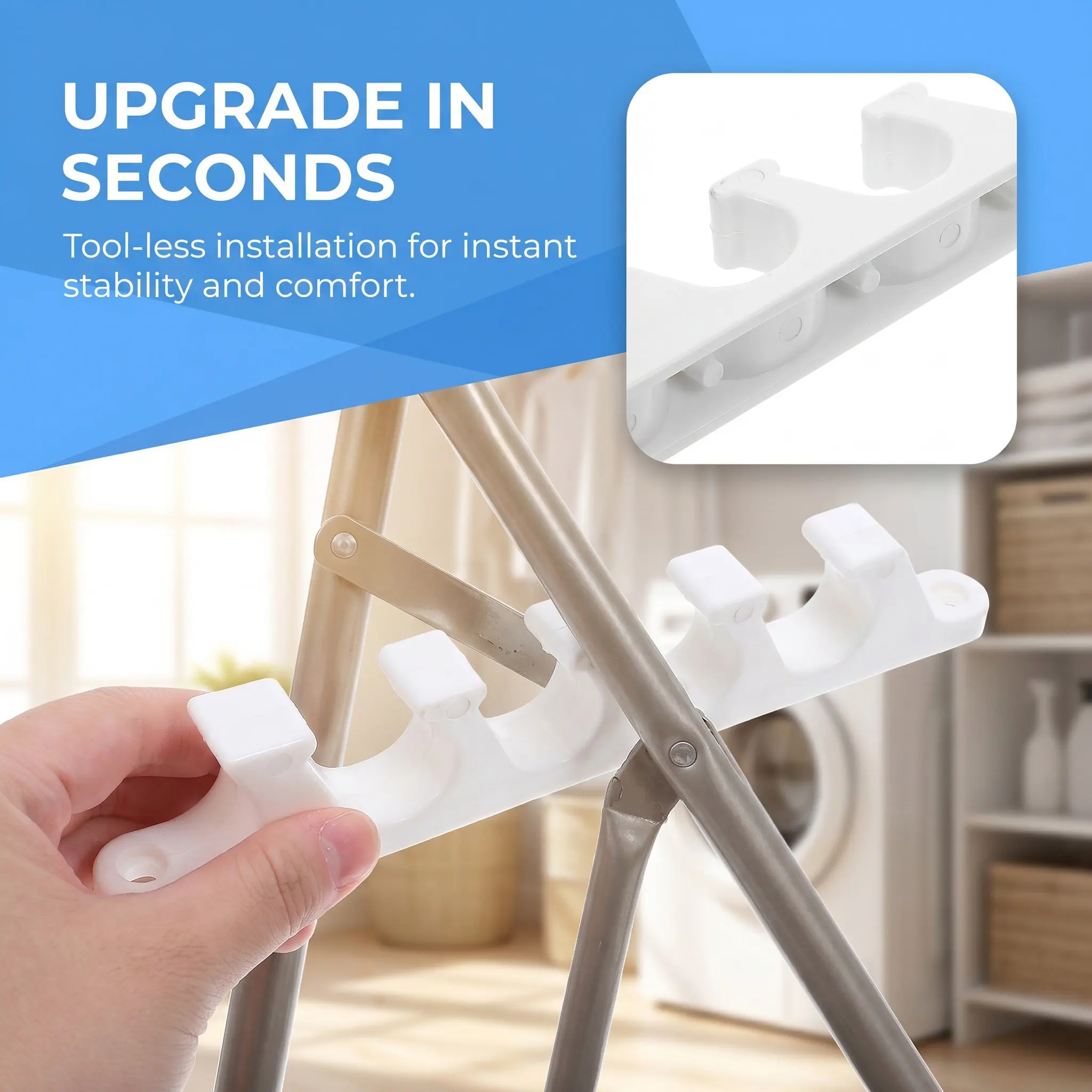 6Pcs Plastic Outdoor Chair Support Buckles 5-Level Adjustment Brackets for Patio Garden Folding Chaise Lounges