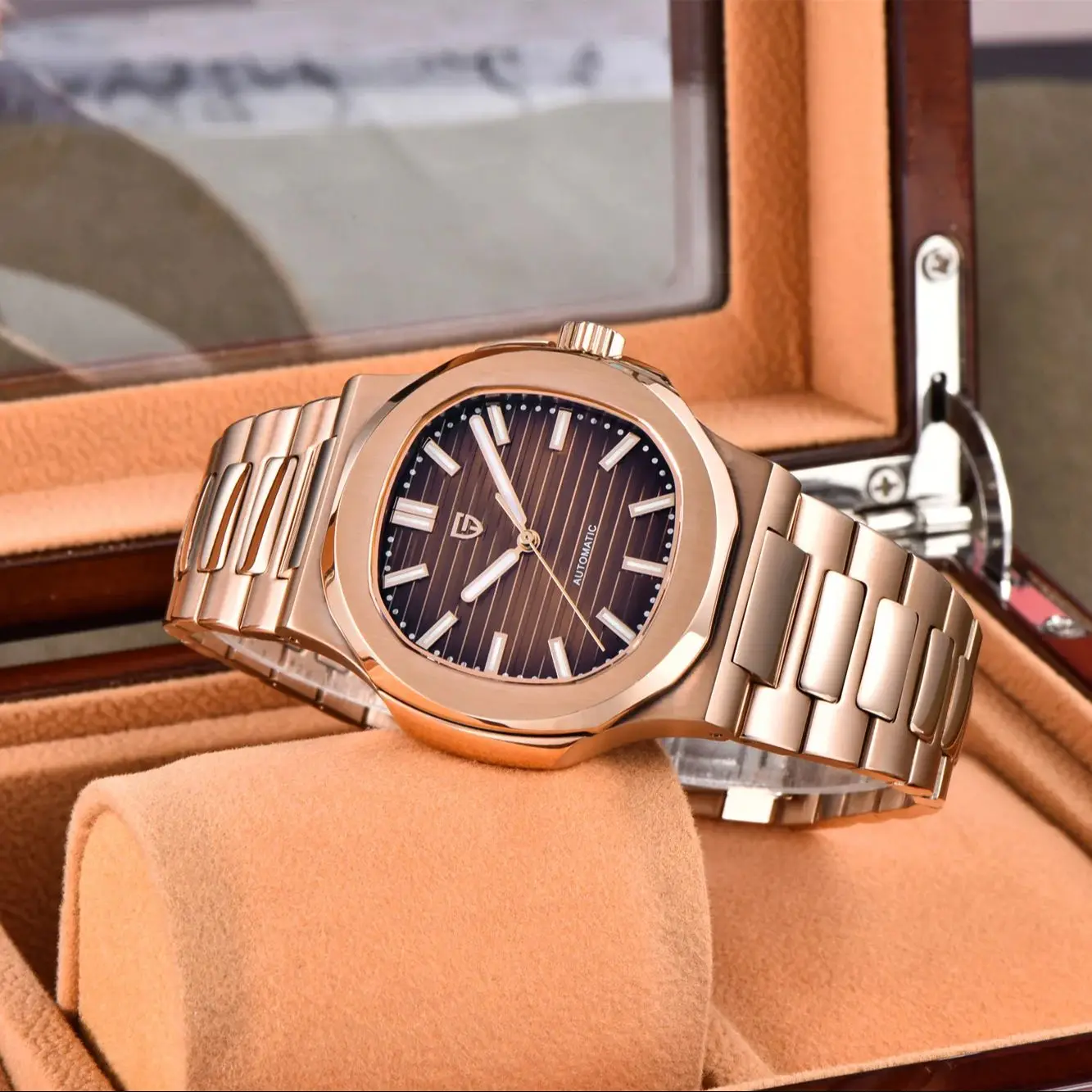 PAGANI DESIGN Men's Watches 2025 New Luxury Rose Gold Automatic Watch Men Sapphire crystal Waterproof Mechanical Wrist Watch Men image 4