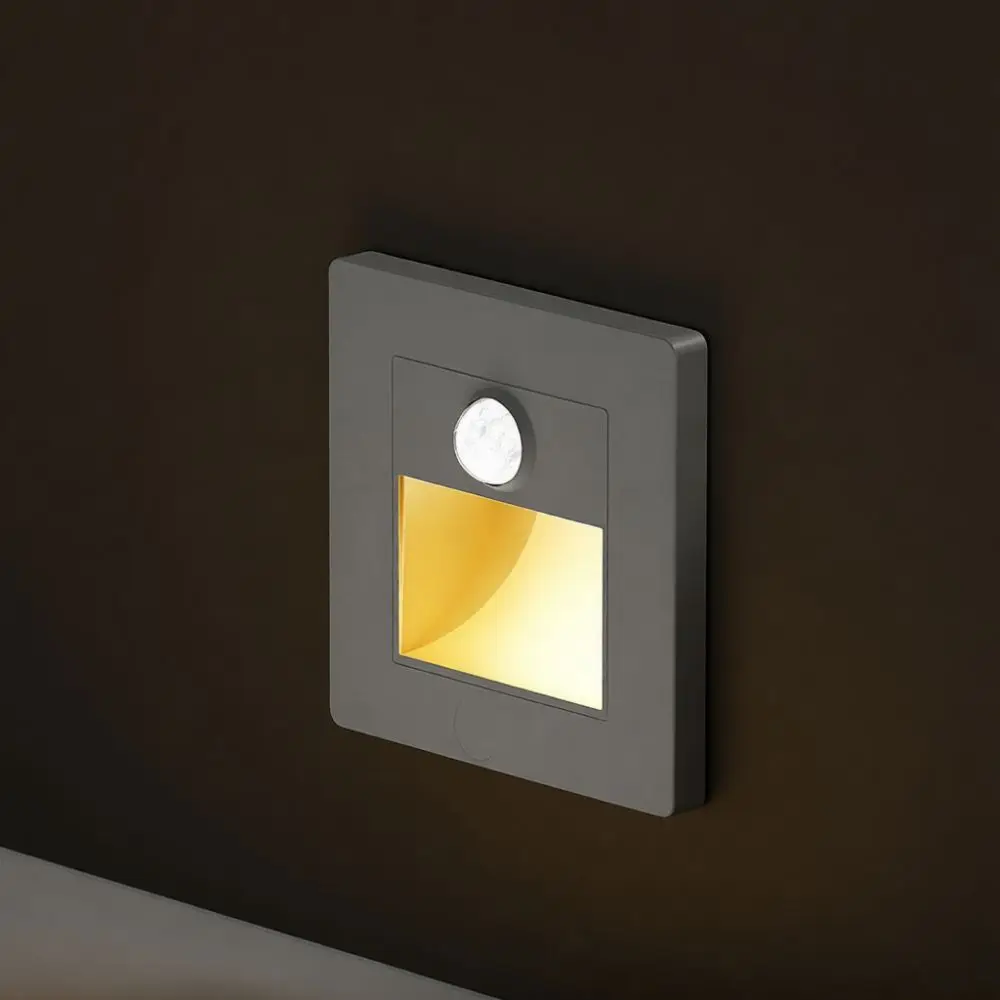 Embedded LED Motion Sensor Step Light Wall Mounted Footlight For Residential Stair Case Corridor Aisle Lighting