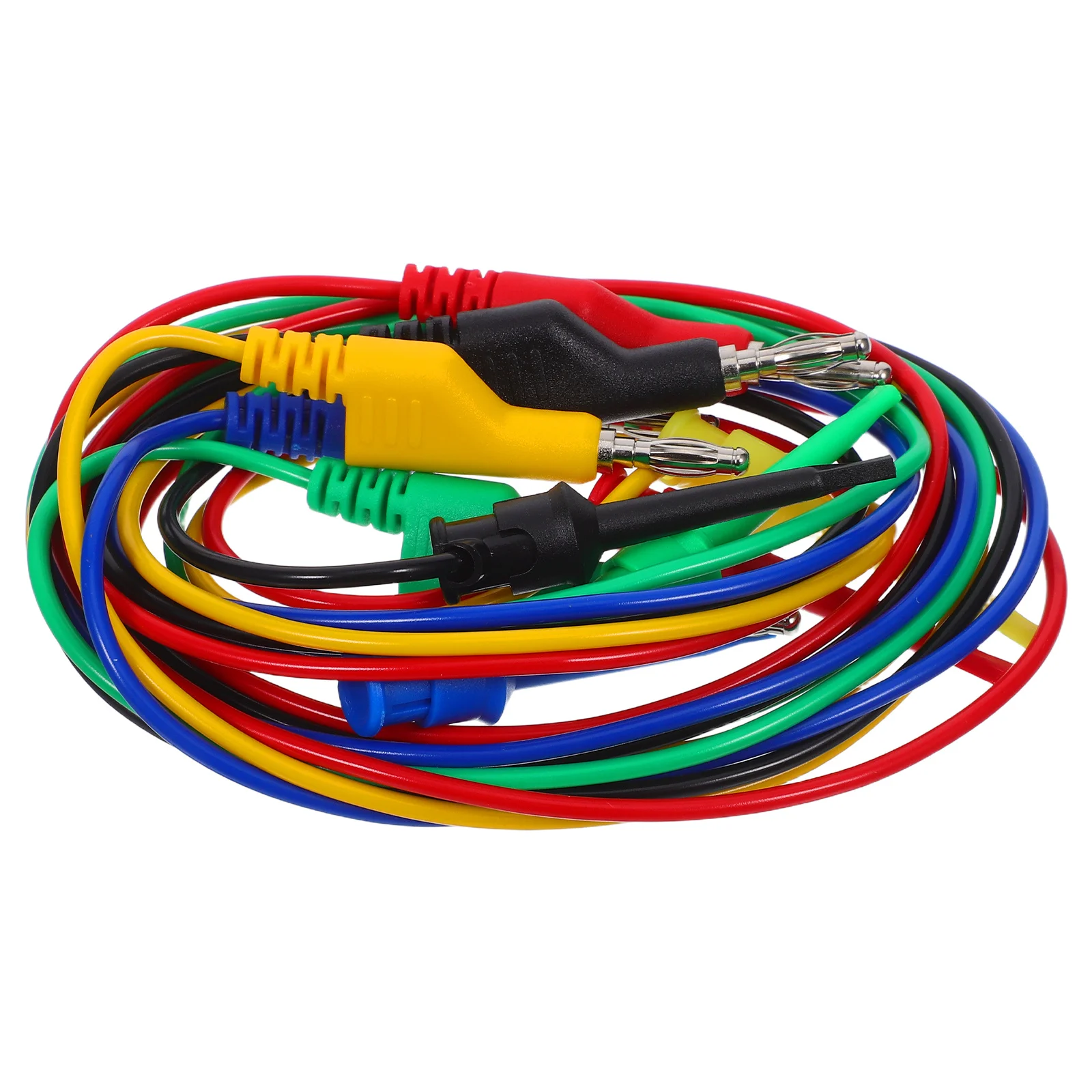 

5pcs Test Leads Stackable Banana Plug To Test Hook Clip Wire Cable For Multimeter Automotive Repair Diagnostic Tools Electrical