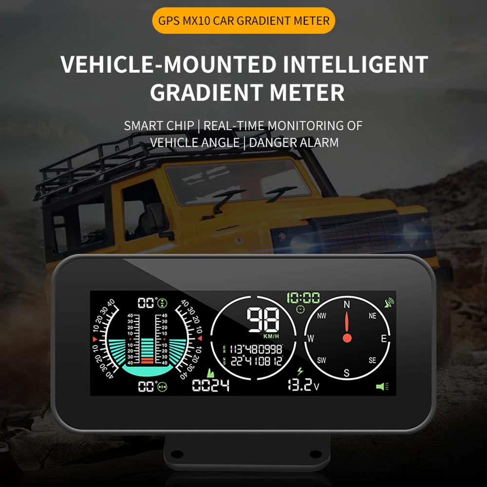 M60 Vehicle HUD Head-up Display misuratore di livello Gradienter GPS Intelligent Escort tachimetro altimetro bussola accessori per auto