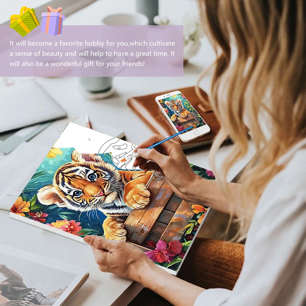 

SDOYUNO Painting Paints By Numbers Easy Draw For Beginner Animals 20x30cm With Frame Drawing Acrylic Paints Handmade Home Decor