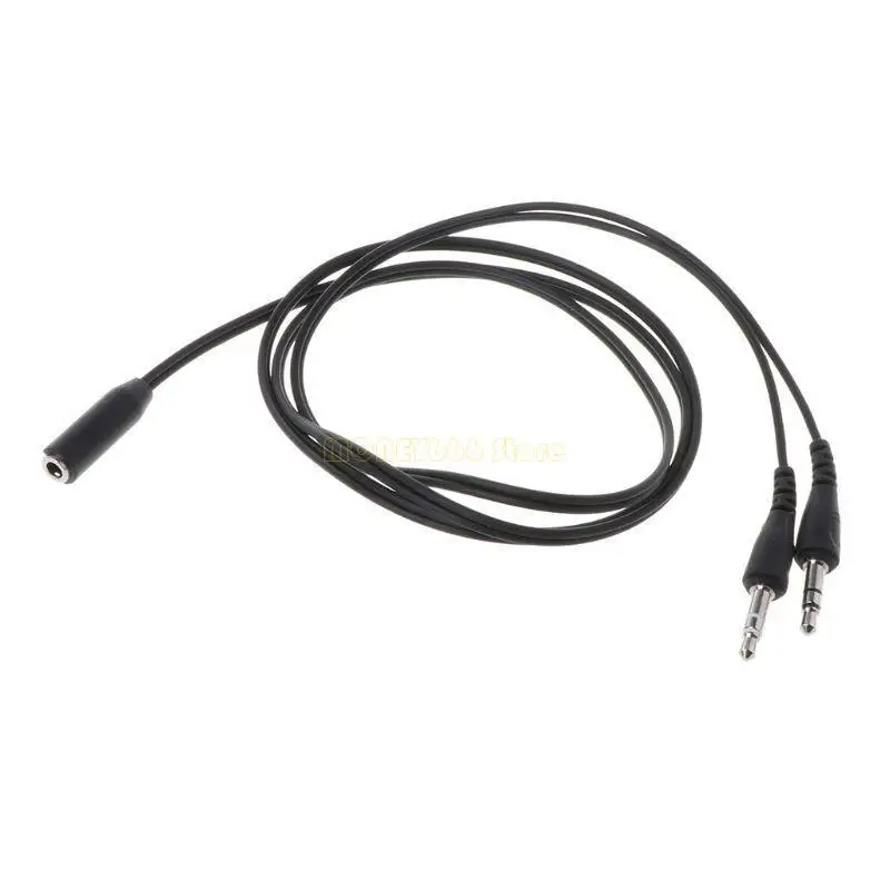 F62C 3,5 -mm -Stecker weiblich bis 2 männliche Splitter -Audioadapterkabelkabel für PC Computers Kits Reparieren Kopfhörerdraht