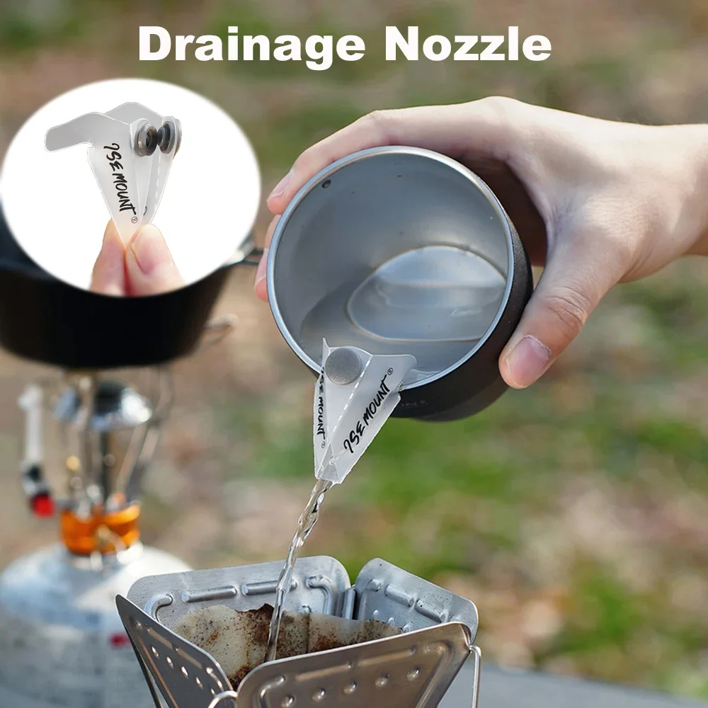 Outdoor PP Board Drainage Nozzle Food Grade High Temperature Resistant Water Guide Rack Cup Drainage Nozzle Camping Accessories