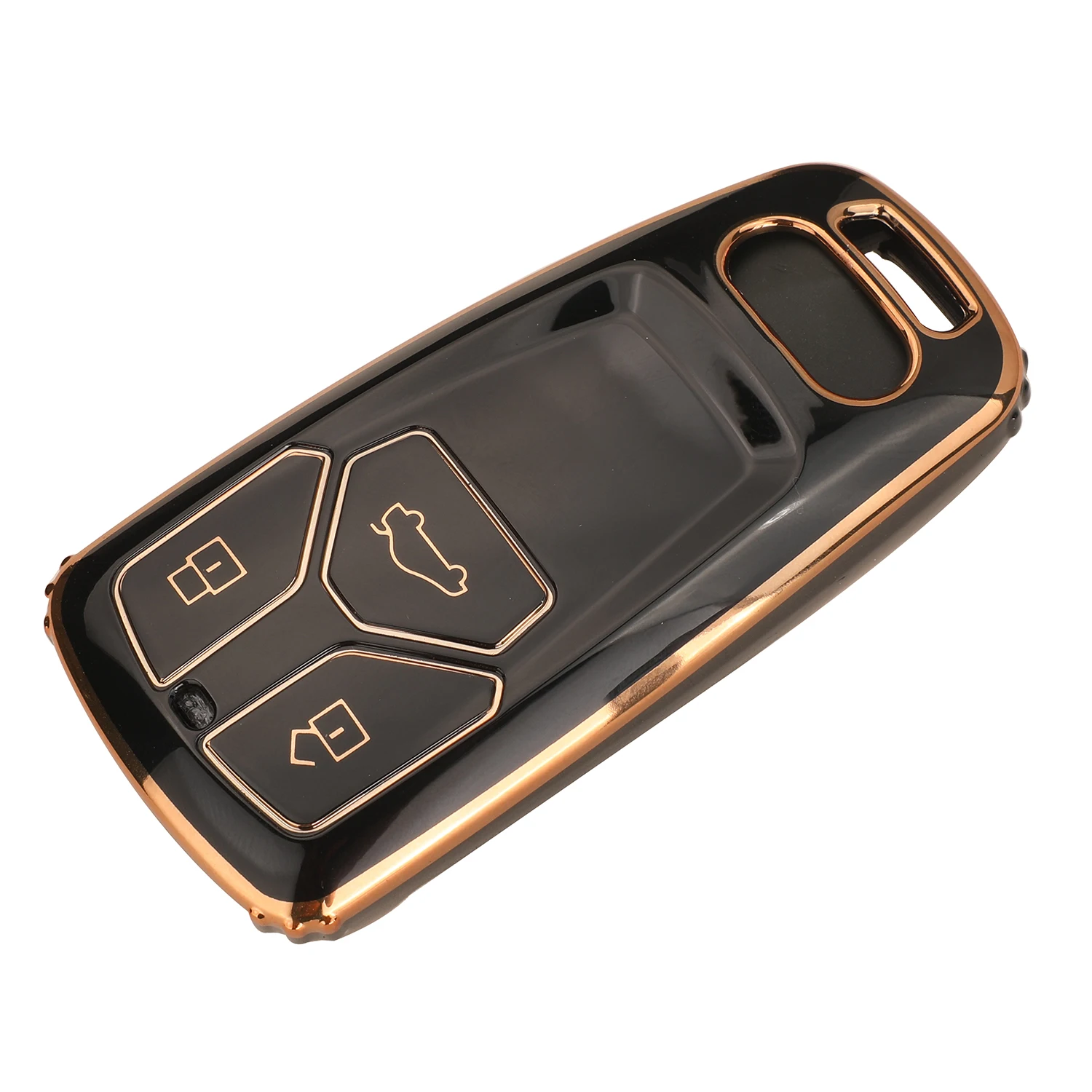 Jingyuqin 3BTN Fashion Soft TPU Car Key Case Fob For Audi A4 B9 A5 A6 8S 8W Q5 Q7 4M S4 S5 S7 TT TTS TFSI RS Protector