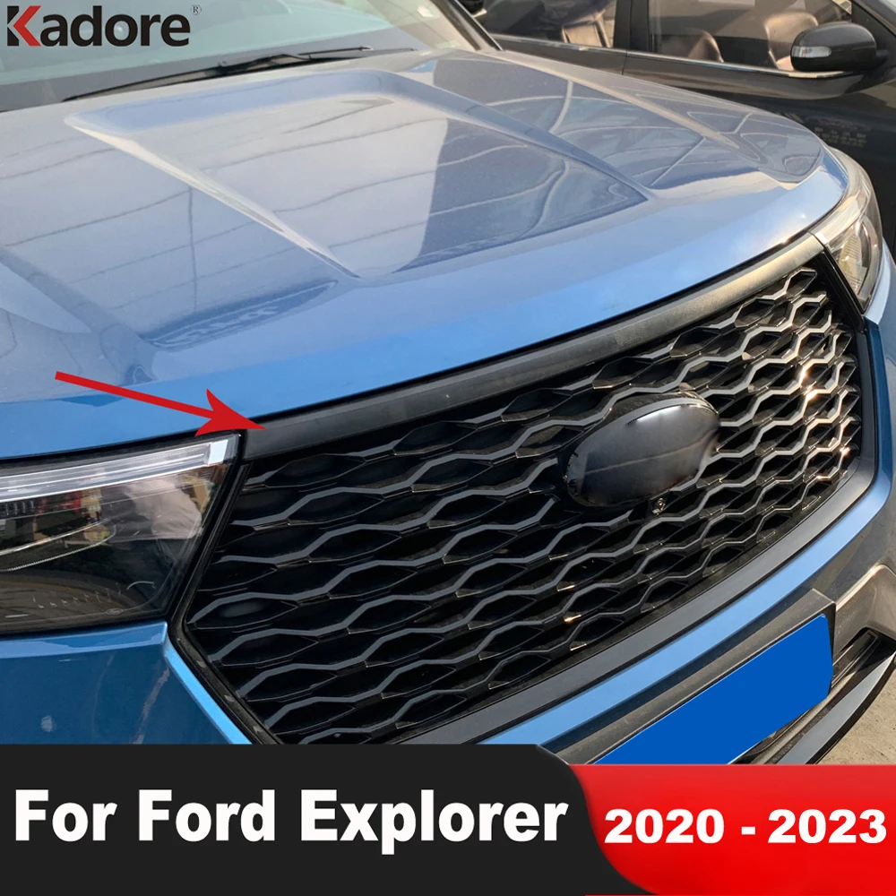 

Для Ford Explorer 2020 2021 2022 2023 карбоновая фотоотделка решетка капота молдинговая полоса автомобильные аксессуары