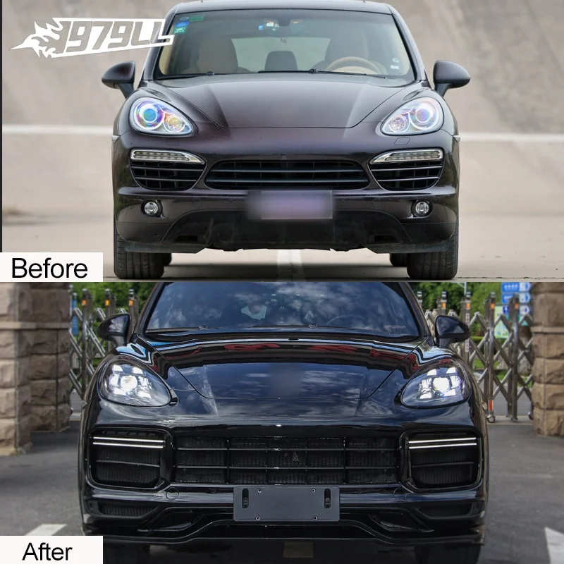 [1979LL]Car front bumper 2011 2012 2013 2014 958 958.1 bodykit upgrade to 9Y0 turbo body kits for Porsche Cayenne