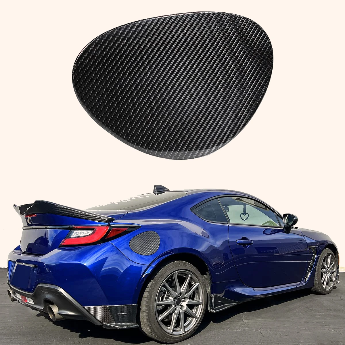 

For 22-23 FRS BRZ Gr86 ZD8 ZN8 Dry Carbon Rear Fender Fuel Cap Cover Panel