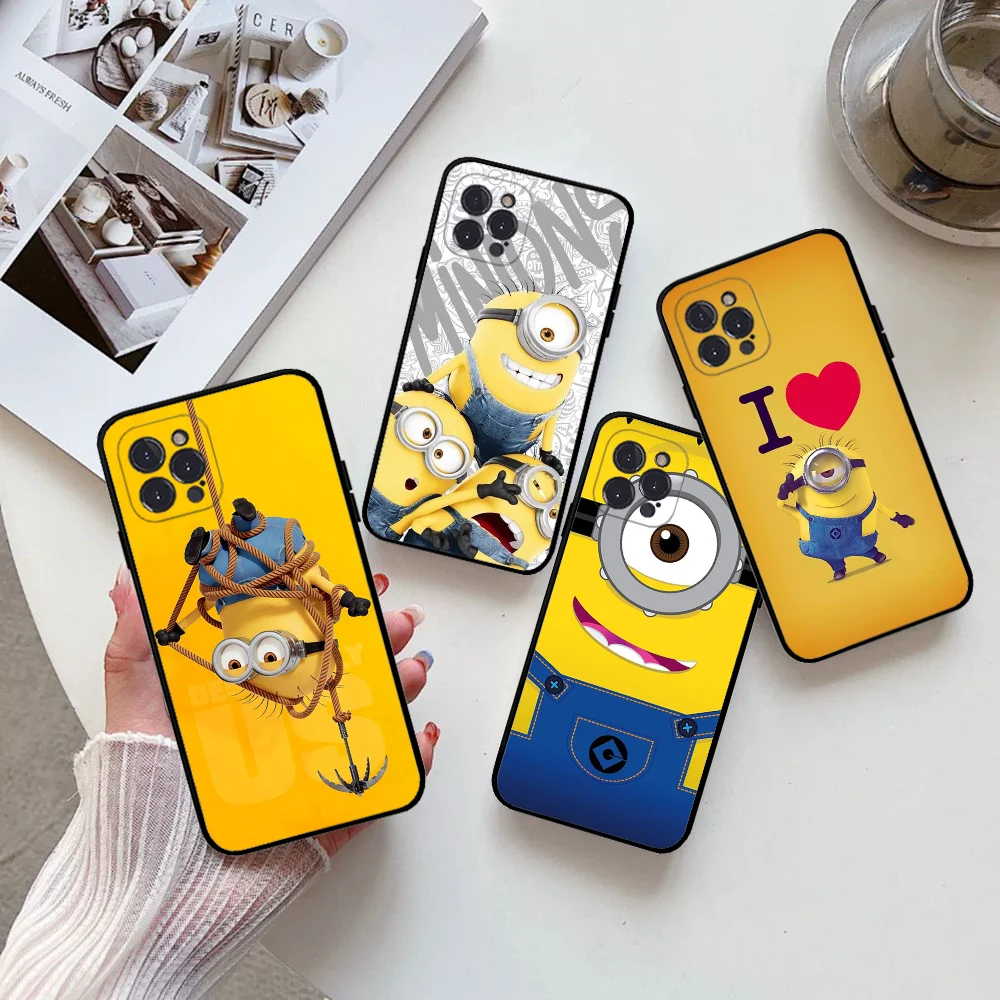 BEAST KINGDOM Cartoon M-Minions Phone Case Silicone Soft For Iphone 16 15 14 13 12 11 Pro Mini XS MAX Plus X Cover