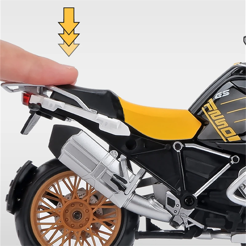 1:12 BMW R1250GS alaşım yarış motosiklet modeli Diecast Metal oyuncak sokak spor motosiklet modeli simülasyon koleksiyonu çocuklar hediyeler