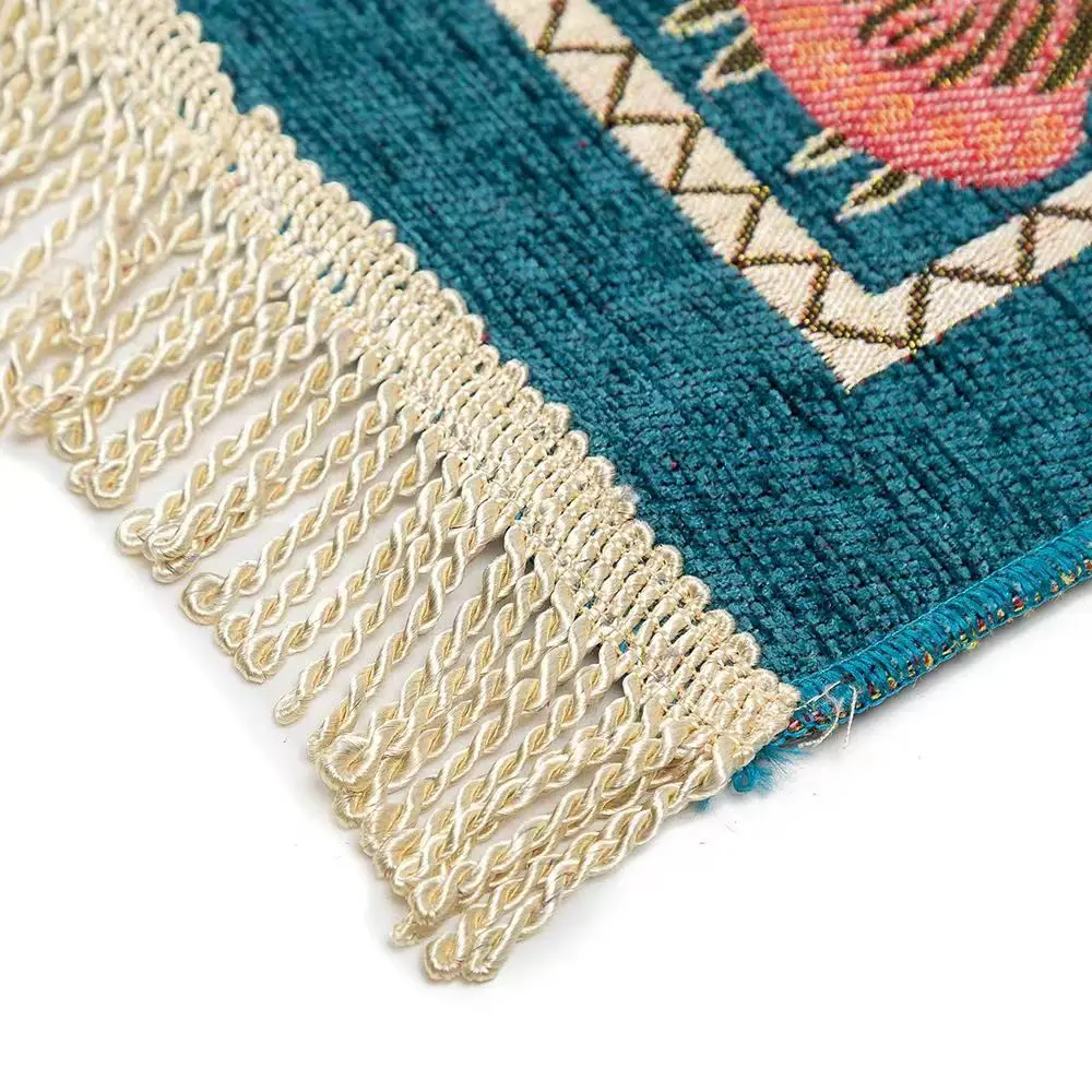 Faltbarer muslimischer Gebetsteppich, 110 x 70 cm, perfekt für Männer und Frauen, Geschenke, kniender Vintage-Goldfaden-Teppich im persischen Stil – Detail 6