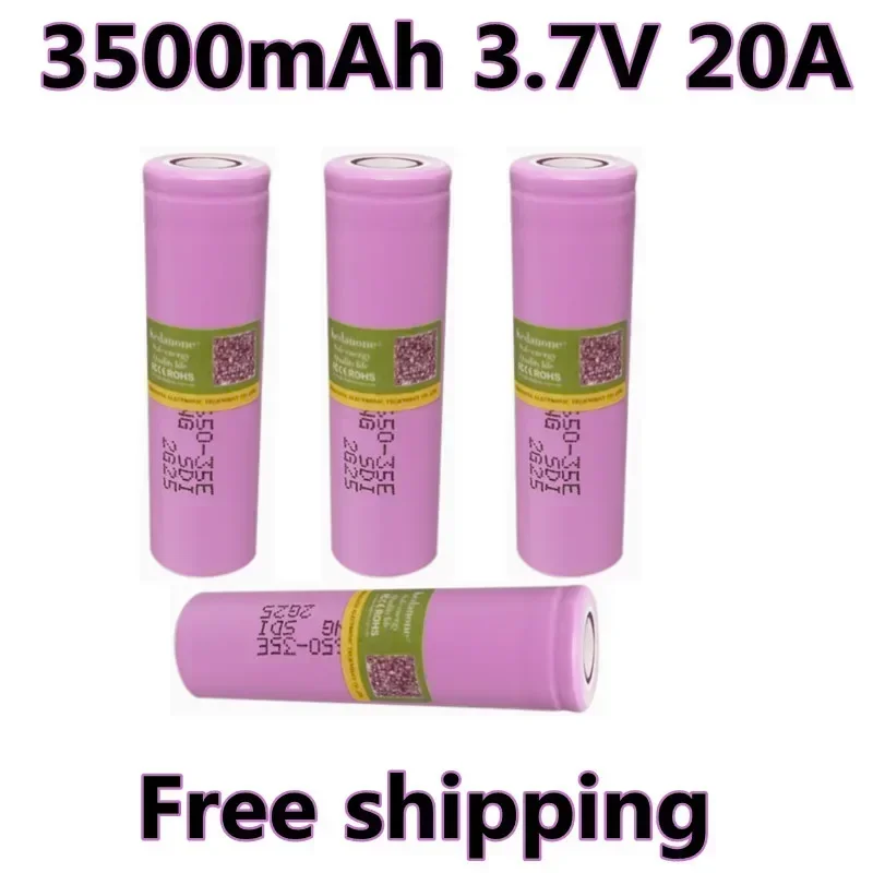 2021New Original made in Korea18650 3500mAh 20A discharge INR18650-35E 3.7v 18650 battery 3.7V rechargable Battery