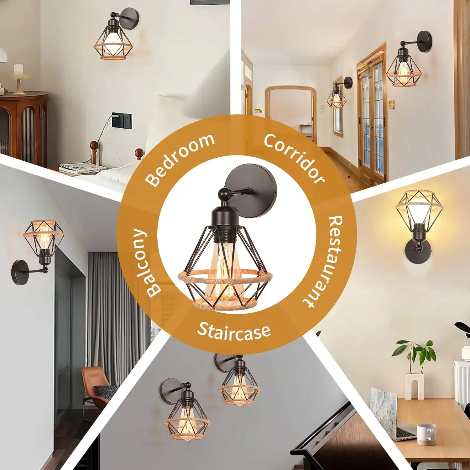 Nordic Wall Sconce Light Fixture for Bedroom Bedside Living Room Lighting Luminaire Lamp Indoor decor retro E27