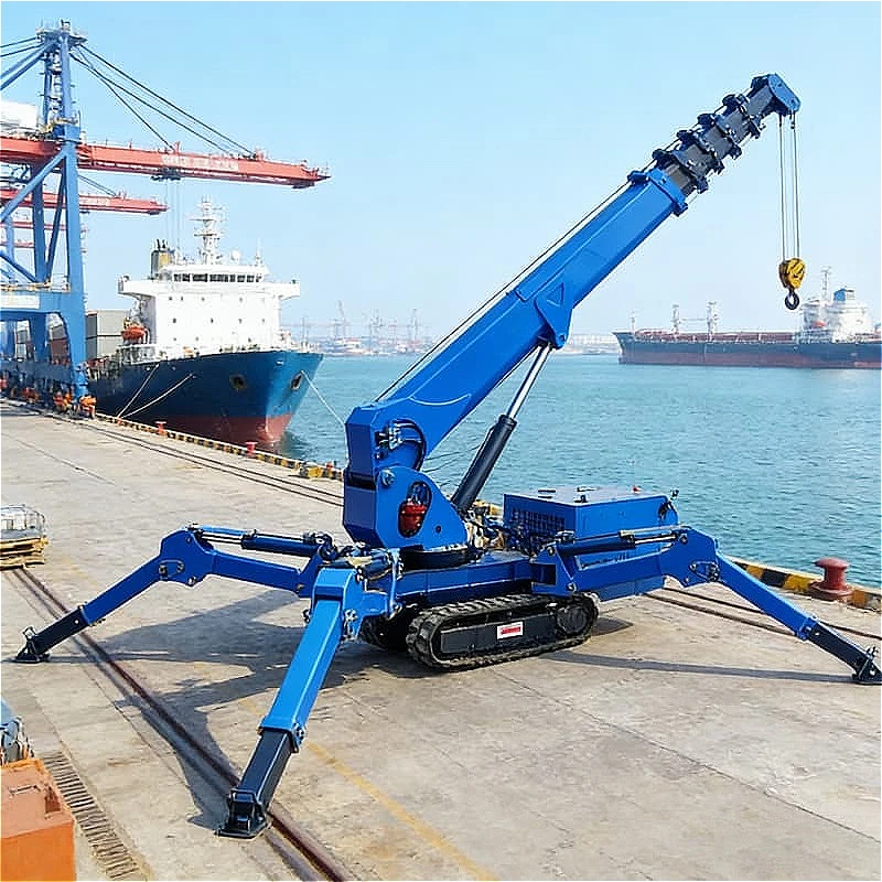 Crawler Spider Crane 8.5 Ton Diesel Heavy Duty with Long Fly Jib for Port Facility Maintenance Customized High Quality Hot Sale