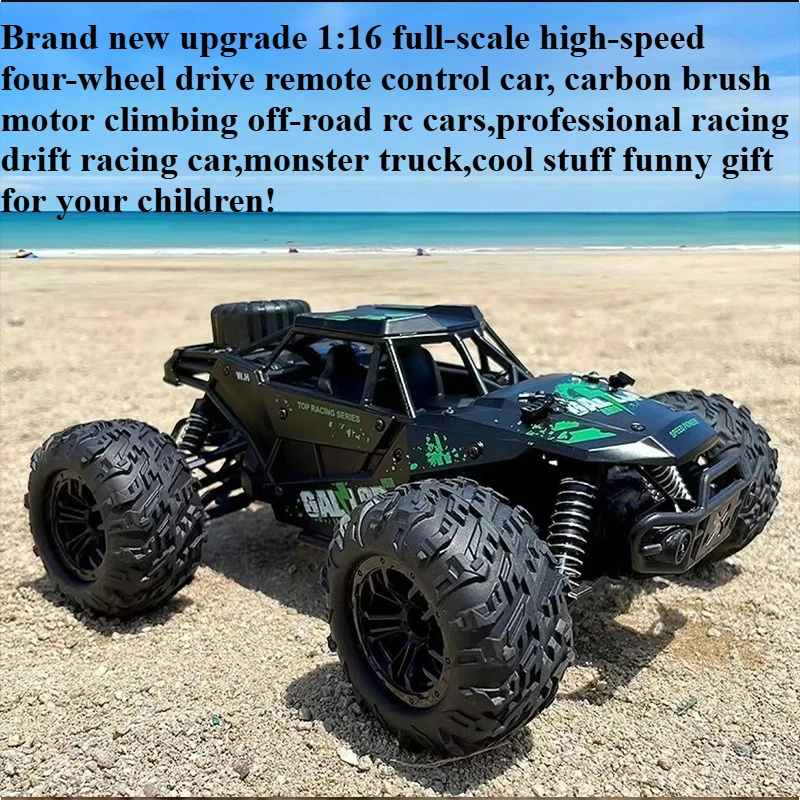 

Cool Stuff Toy Car Funny Gift-Upgrade 1:16 High-speed 4WD Rc Truck,Brush Climbing Off-road Rc Cars,Monster Truck,Toys for Kids