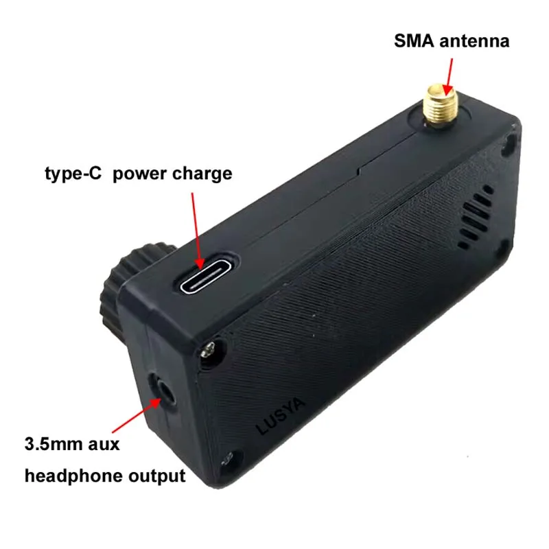 LUSYA جديد SI4732 جيب صغير 0.5-108 ميجا هرتز SSB AM FM HF SW MW عرض راديو استقبال جميع الموجات مع 2 هوائي وكابل يو اس بي
