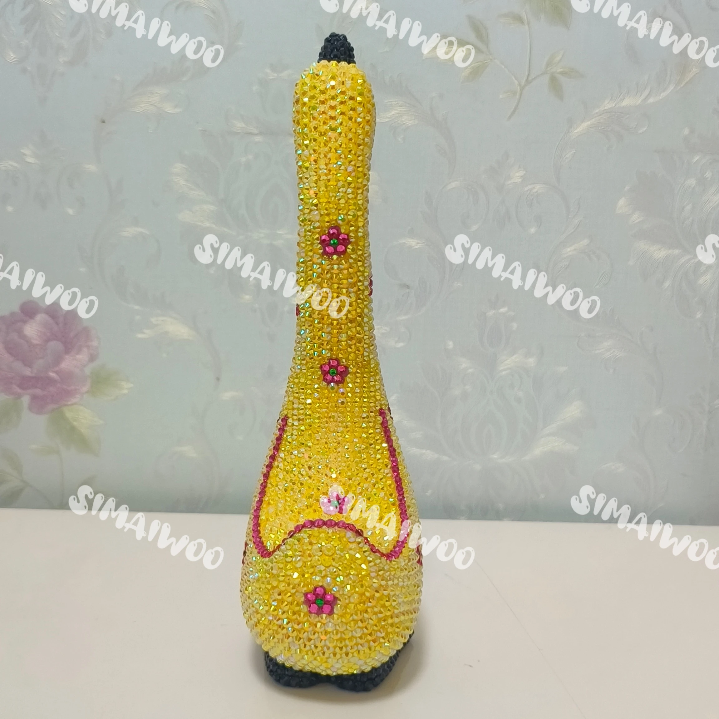 Handgefertigte Strass-Gelbe Ente, Paar-Figur, Diamant, glitzernd, niedliches Tier, Heimdekoration, Mosaik, Kreuzstich, Weihnachtsgeschenk – Detail 7