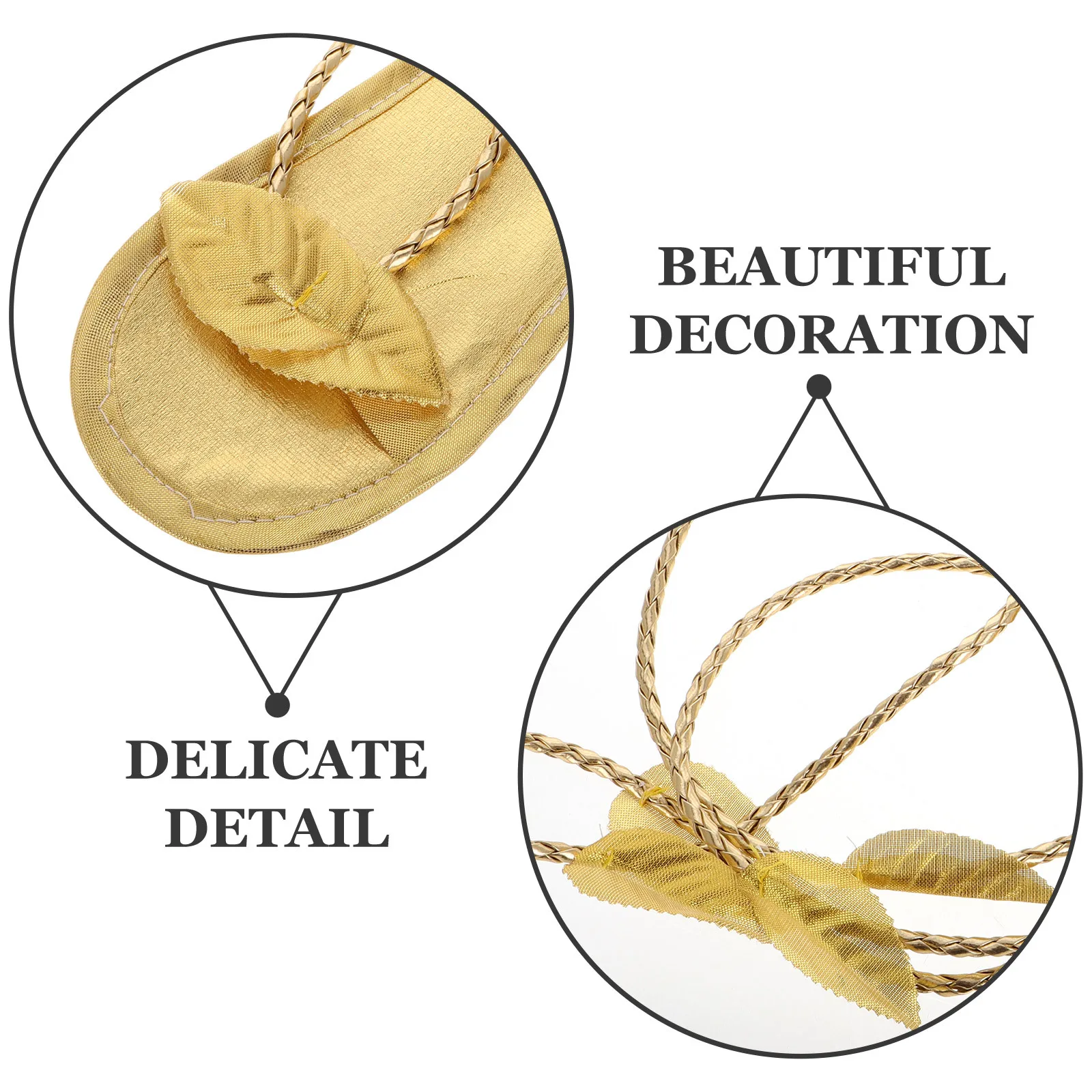 5-teiliges Set mit 5 Kostüm-Damen-Sandalen für Göttinnen-Absätze, Accessoires, goldene Schuhe, Fee, Cosplay