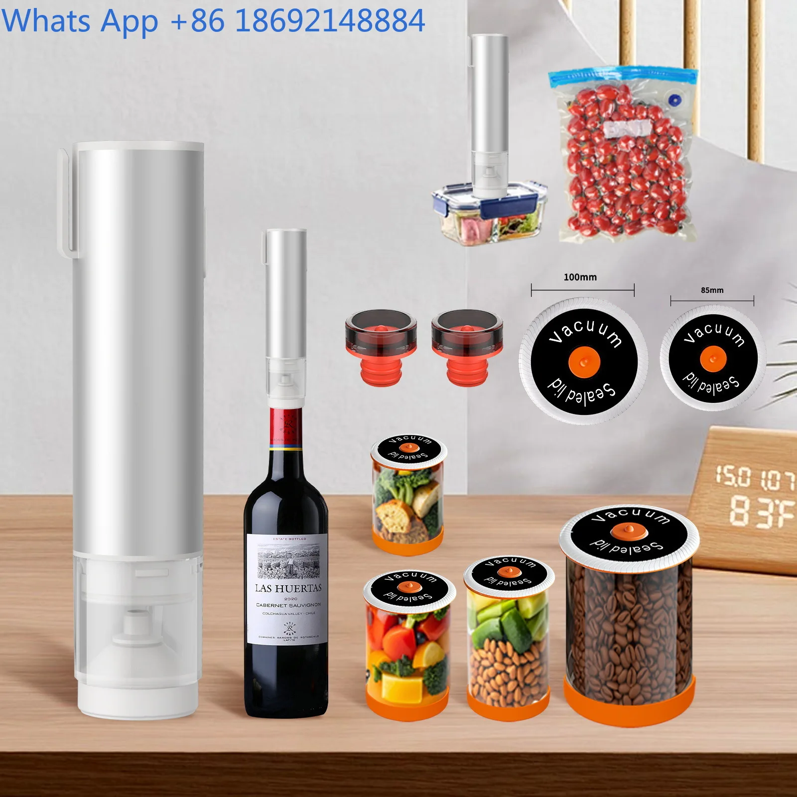 Electric Vacuum Sealer One Touch Food Vacuum Packaging Machine for Freshness and Long Term Storage