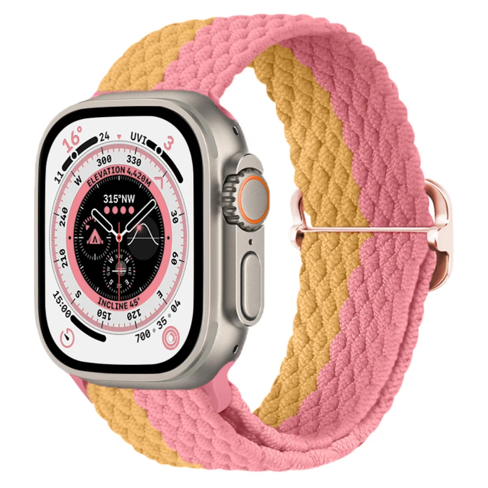 Nylon Strap For Apple Watch 12 11 10 9 8 7 46mm 42mm Adjustable Wristband iWatch Ultra4-3-2-1 49mm 6 5 4 SE 45mm 41mm 44mm Belt