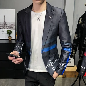 Men's Casual Suit Jacket, Men's Ball, Social Blazer, Fine Coat, Host Clothing, Boutique Fashion 10 Main Sales Men's Blazer Chess - №10