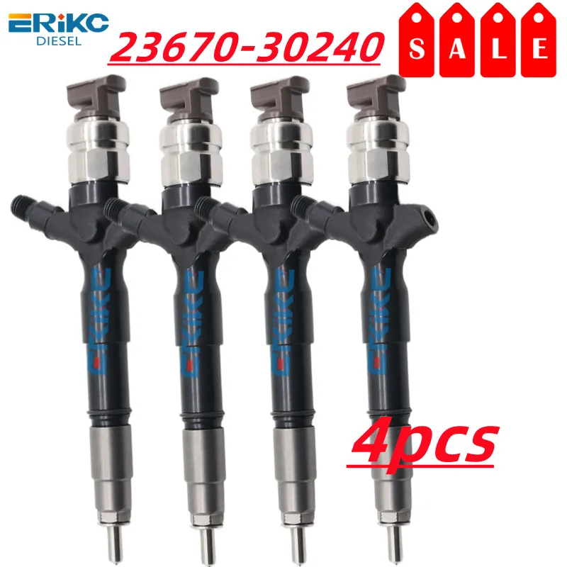

4 шт., автомобильный инжектор 23670-30240 095000-8650, масляный инжектор двигателя 23670-30370, форсунка 23670-30240 для Toyota Hiace