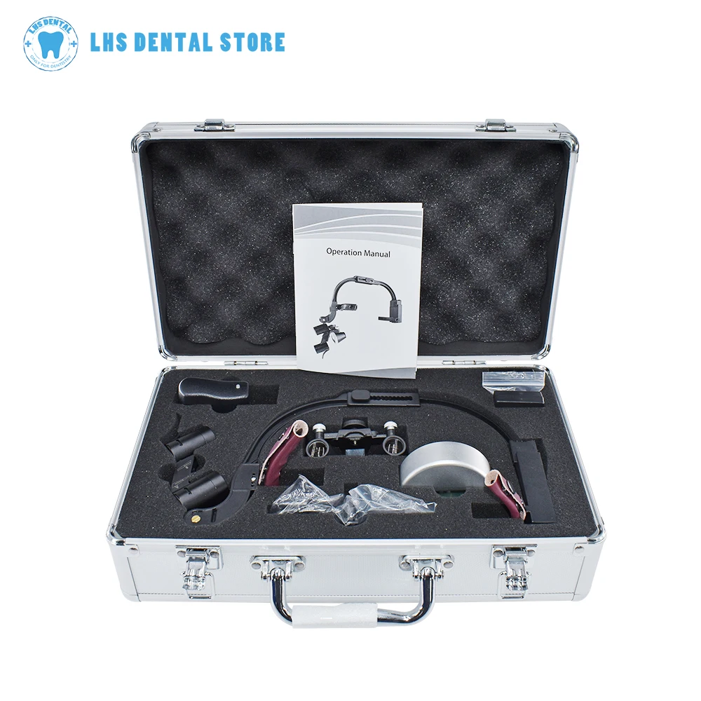 Dentistry Binocular Magnifier 2.5X 3.5X LED Head Light Lamp for Dental Surgery Lab Equipment