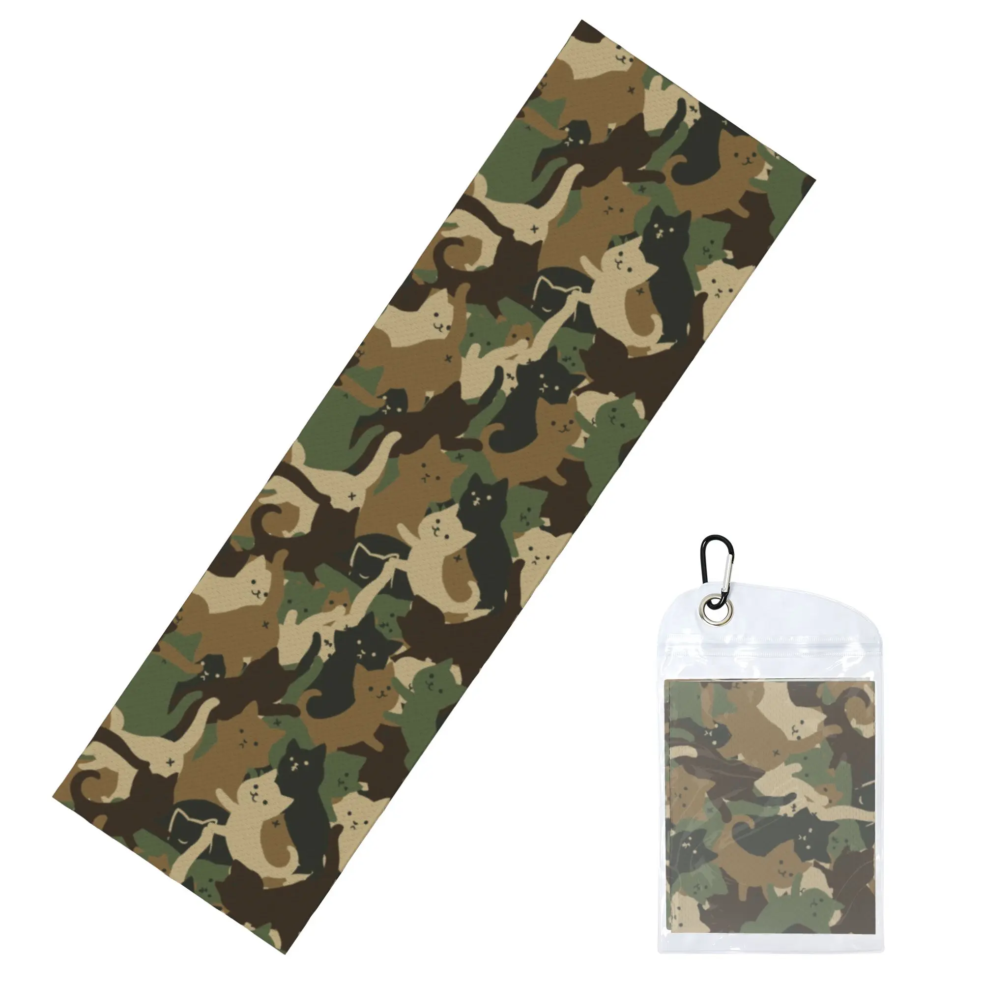 Cats Camouflage Towel Quick Drying Camo Super Soft  Fitness and Outdoor Activities Towels