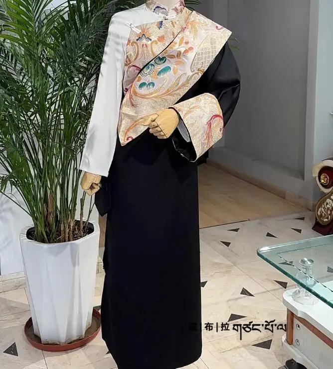 

Chinese Tibetan Women Winter Suit Include Shirt Robe Kangba Folk