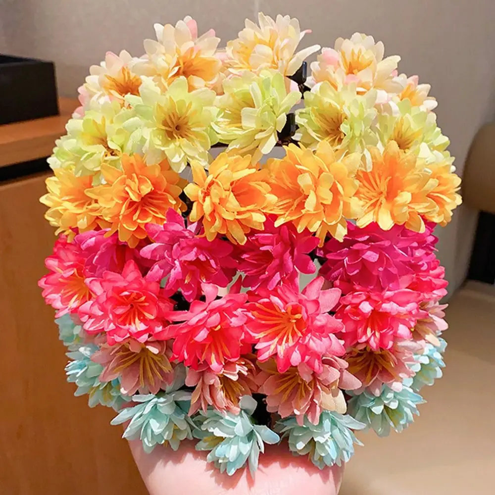 Diadema de flores de simulación para niña, diadema Floral, aro para el pelo con dientes, pasador, flor de seda, ropa para el cabello