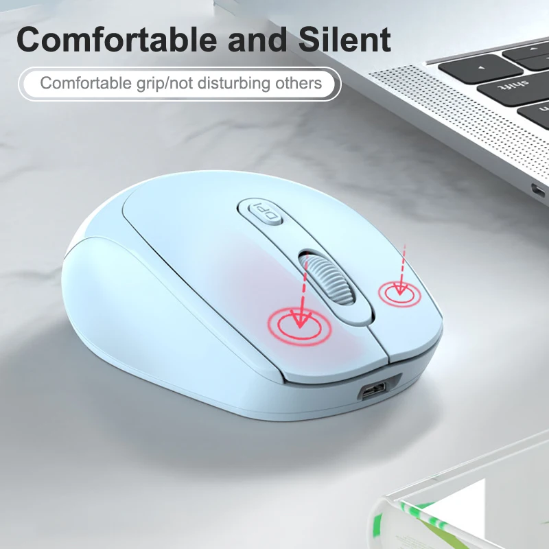 Laptop Mouse Universal Wireless Bluetooth Mouse Rechargeable Dual Mode Silent Male，Female Office Mouse Mini,Computer Accessories