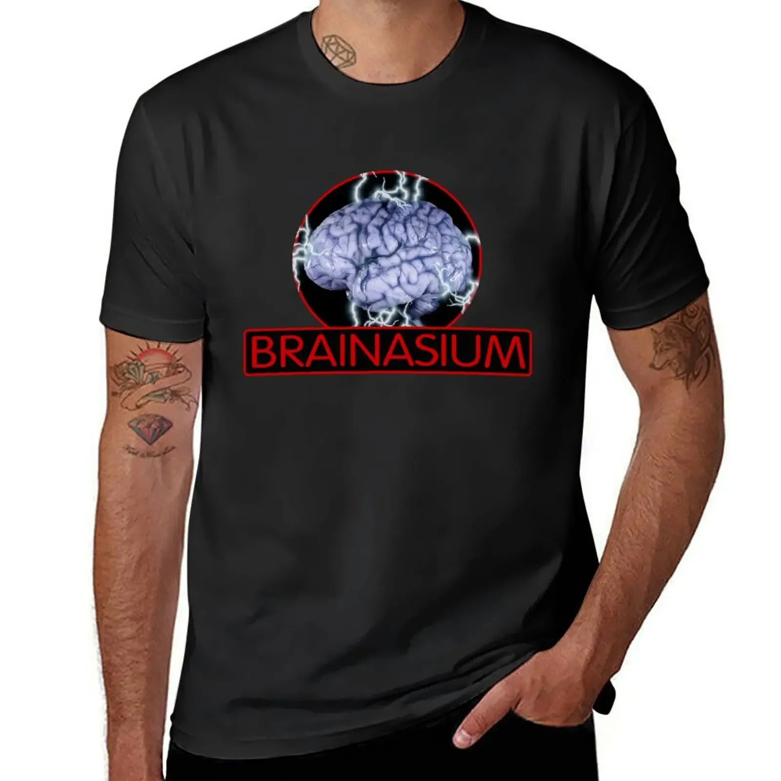 

Brainasium T-Shirt blanks boys whites baggy shirts sweat plain t shirts men