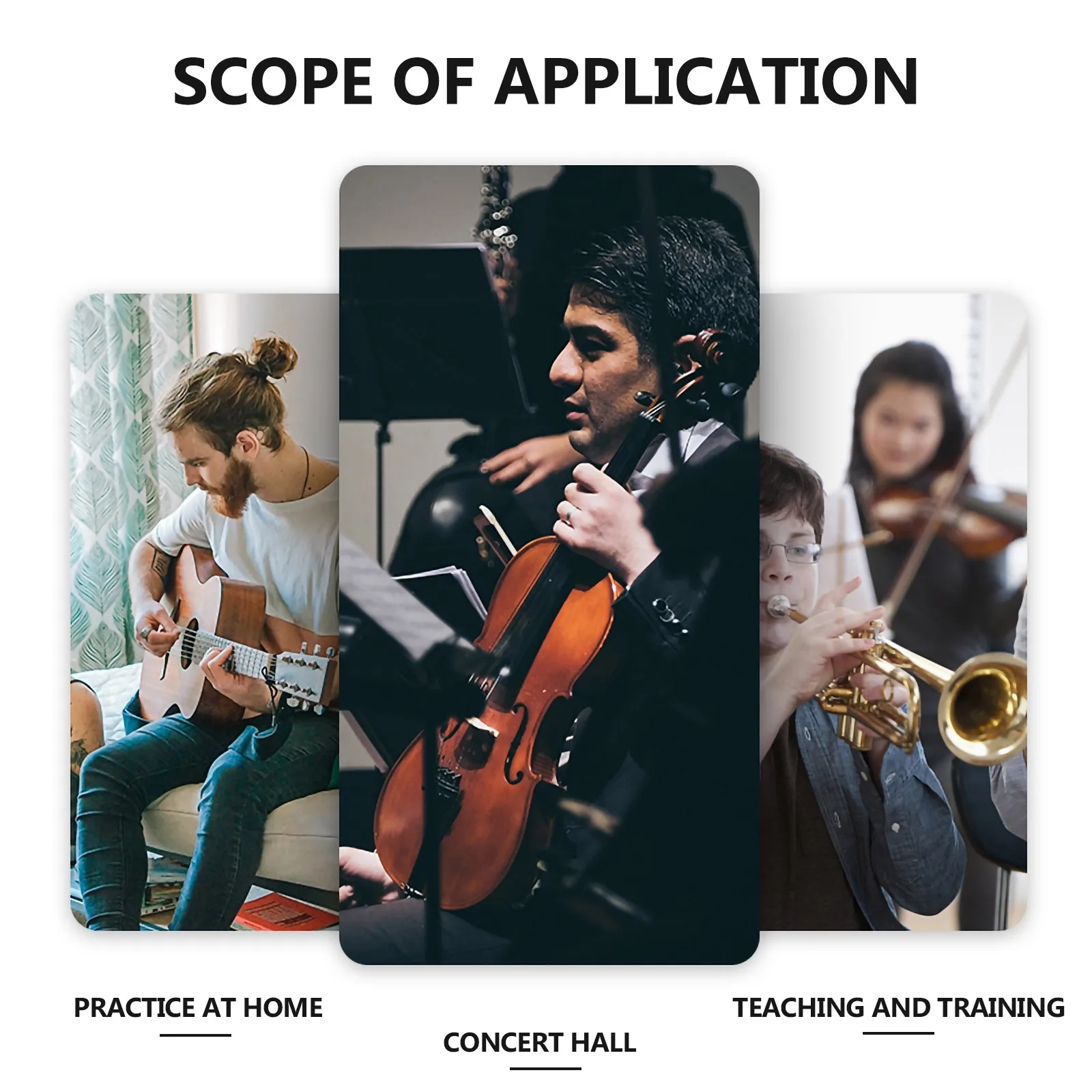 

1pc Foldable Music Stand Black Collapsible Adjustable Violin Holder Portable Tripod Rack Holder For